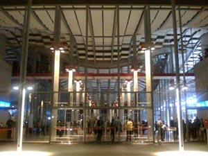 entrance to California Academy of Science during Nightlife