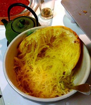 cooked spaghetti squash