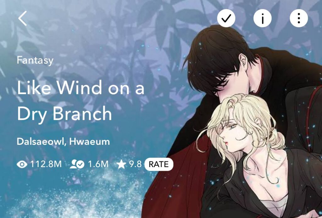 iPhone version of cover for Like Wind on a Dry Branch by Dalsaeowl & Hwaeum