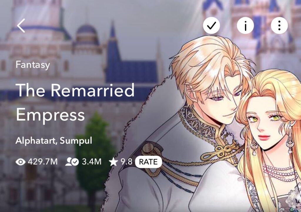 Cover art for The Remarried Empress by Alphatart and Sumpul