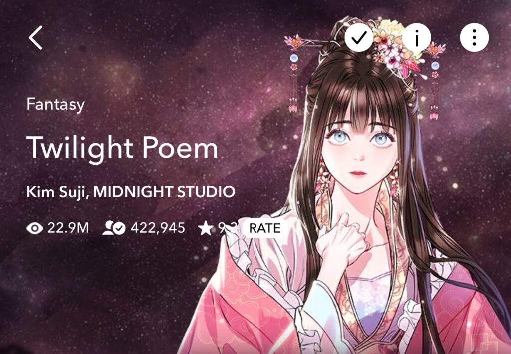 Cover art for Twilight Poem by Kim Suji and MIDNIGHT STUDIO on Webtoon app