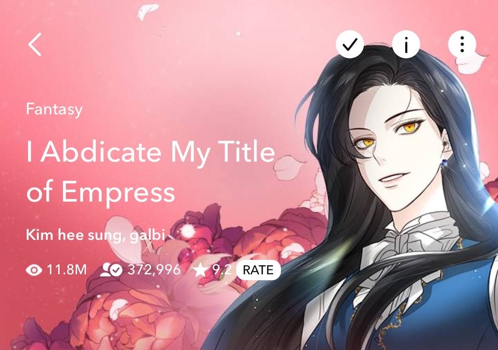 Banner for I Abdicate My Title of Empress by Kim hee sung, galbi